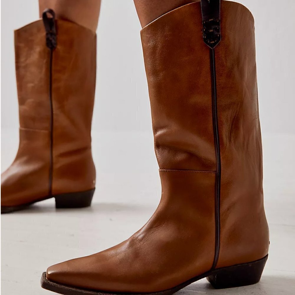 NIB We The Free Montage Tall Ochre/Brown Leather Boots